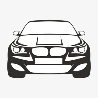 轿车车头简笔画矢量免抠
