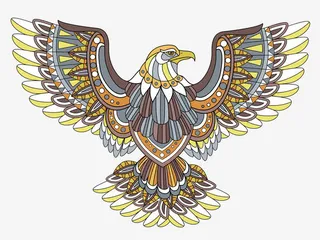 森林系手绘老鹰免抠