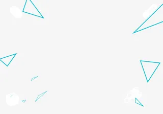 蓝色漂浮几何三角图形免抠