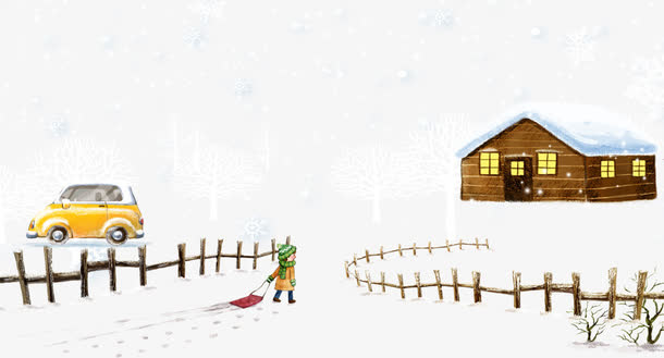 滑雪车的小女孩免抠