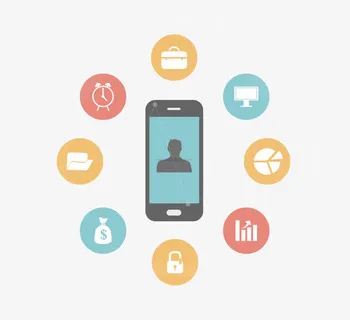 扁平化手机图标设计矢量素材免抠