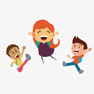 背着书包的儿童免抠