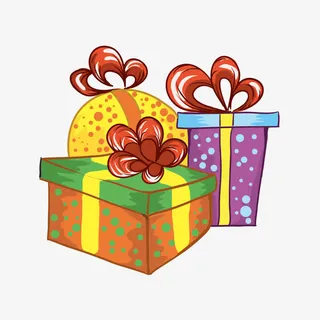卡通精美节日礼盒免抠
