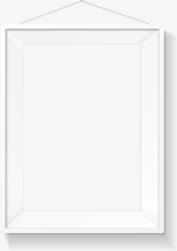 白色简约画框免抠