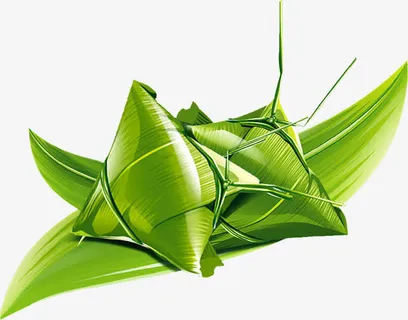 绿色高清粽子食物美食免抠