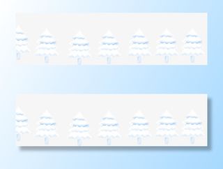 创意手绘白色的圣诞树造型免抠