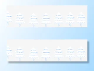 创意手绘白色的圣诞树造型免抠