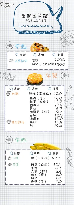 手绘菜谱设计免抠