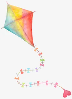 手绘的风筝免抠
