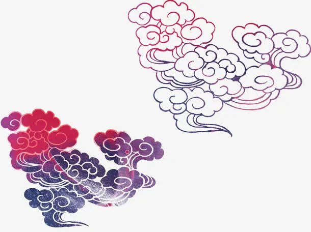 中国云纹免抠