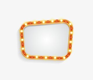 橙色灯光标签免抠