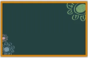 开学季手绘黑板小花免抠