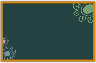 开学季手绘黑板小花免抠