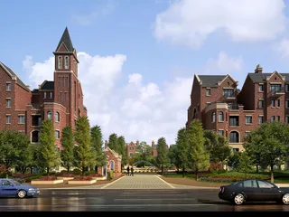 欧式风情街效果图背景素材高清