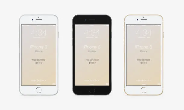 iphone苹果手机6黑金银模板免抠