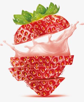 草莓牛奶免抠