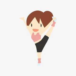 卡通小人图案卡通运动素材 练瑜免抠 卡通小人图案卡通运动素材 练瑜免抠