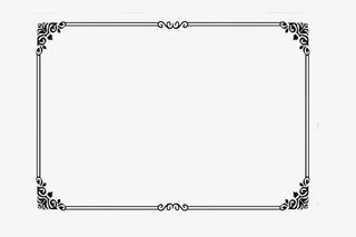 深色复古证书装饰花纹免抠