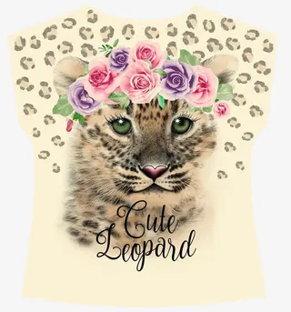 老虎头花T恤免抠