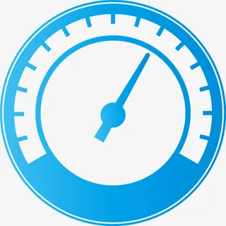 蓝色矢量转速表图免抠