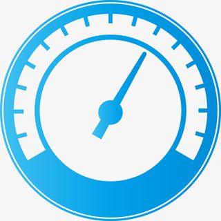 蓝色矢量转速表图免抠