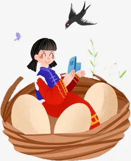 鸡蛋与男孩春分免抠 鸡蛋与男孩春分免抠