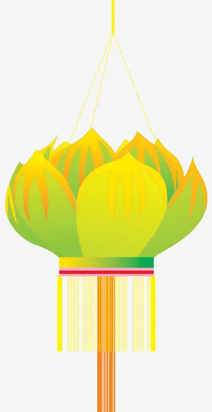 莲花彩灯矢量图免抠