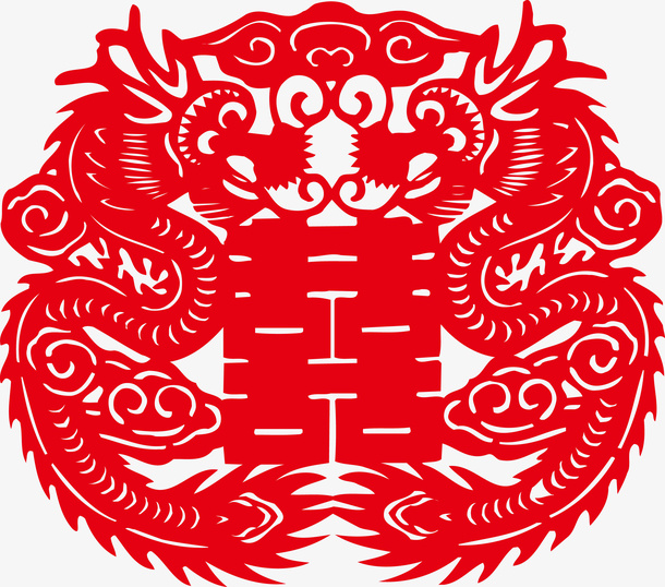 创意喜字帖素材图免抠