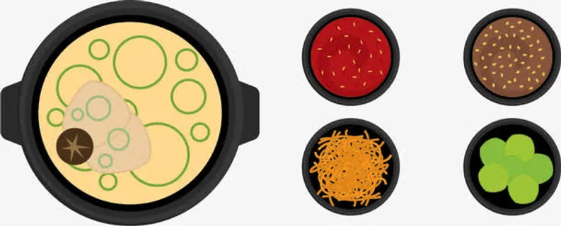 矢量韩式料理免抠