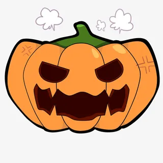万圣节南瓜怪生气免抠