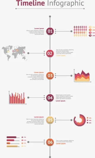 矢量商业时间轴素材免抠