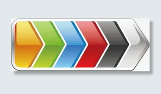 矢量创意设计横向箭头指示标签图免抠