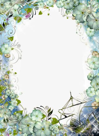 唯美时尚相册边框免抠