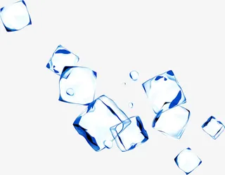 海报夏日冰块效果免抠