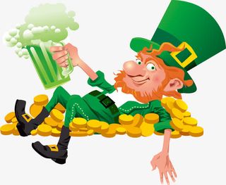 躺在金币上的人免抠