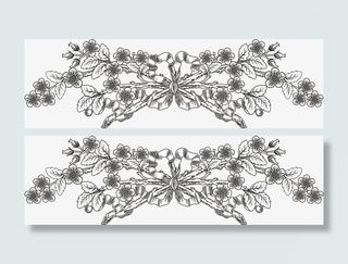 欧式复古花纹边框装饰元素免抠