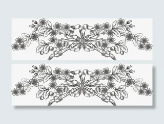 欧式复古花纹边框装饰元素免抠
