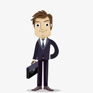 矢量提着公文包的男人免抠