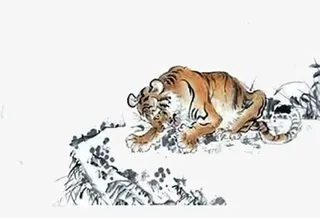 国画老虎免抠