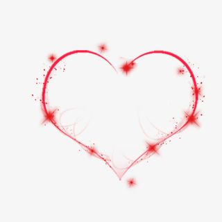 红色心形光效免抠