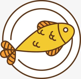 盘子吃饭扁平图标免抠