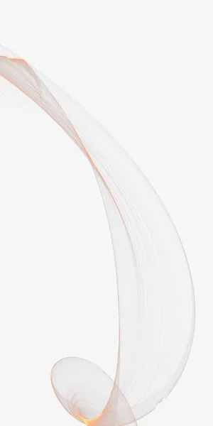 黄色透明彩带装饰免抠