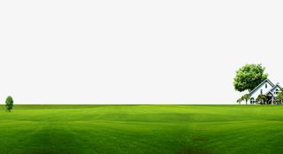 草地别墅背景素材免抠其他元素