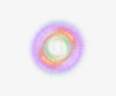 空心圆形炫光效果元素免抠