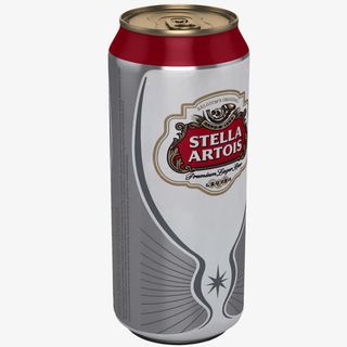 白色条纹简易易拉罐免抠