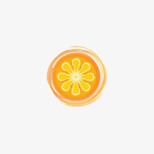 卡通手绘橙子片免抠