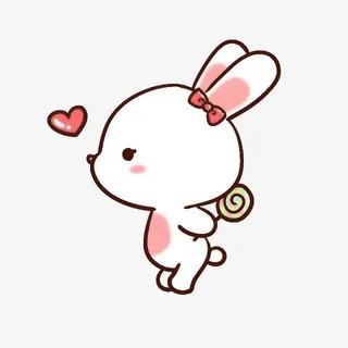 卡通图案小兔子免抠