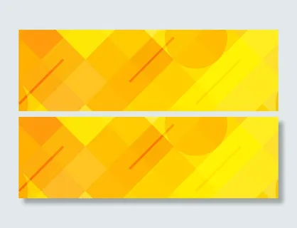 黄颜色方形圆形几何背景banner高清