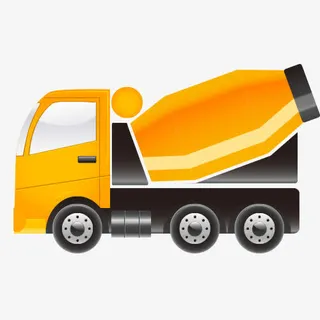 罐车卡通机动车矢量图免抠