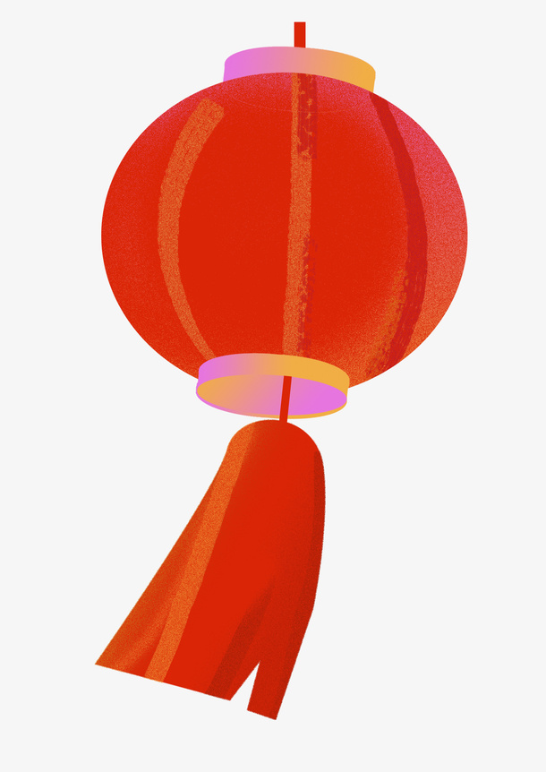 手绘节庆灯笼免抠